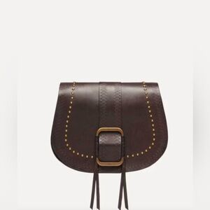 ba&sh Dark Brown leather Crossbody Bag